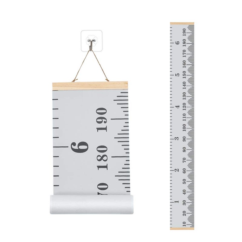 FOCCTS Baby Growth Chart, Height Chart Hanging Ruler Wall Decor for Kids, Toddler Growth Chart for Wall, Wall Hanging Growth Chart Baby Height Measurement- 79" x 7.9" - Image 1